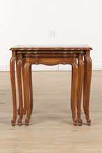 Load image into Gallery viewer, Set of 3 Nesting Tables with Leather Tops
