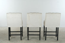Load image into Gallery viewer, Set of 3 Tufted Upholstered Counter Height Bar Stools with Wingback Design - Online Only
