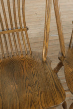 Load image into Gallery viewer, Set of 4 Oak Windsor Dining Chairs
