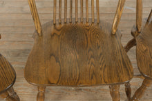 Load image into Gallery viewer, Set of 4 Oak Windsor Dining Chairs
