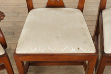 Load image into Gallery viewer, Set of 6 Baker Dupree Chippendale-Style Dining Chairs – Solid Wood, Upholstered Seats
