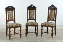 Load image into Gallery viewer, Set of 6 Italian Renaissance Revival Walnut Dining Chairs
