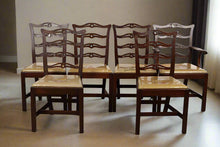 Load image into Gallery viewer, Set of 6 Mahogany Ribbon Back Dining Chairs
