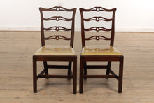 Load image into Gallery viewer, Set of 6 Mahogany Ribbon Back Dining Chairs
