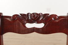 Load image into Gallery viewer, Set of 6 Rose Carved Saber Legged Chairs
