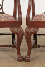 Load image into Gallery viewer, Set of 8 Acanthus Carved Dining Chairs with Ball and Claw Feet
