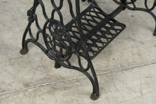 Load image into Gallery viewer, Antique Treadle Sewing Machine in Inlaid Wood Cabinet
