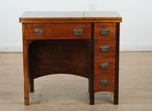 Load image into Gallery viewer, Vintage Drop-Leaf Sewing Machine Desk – Refinished &amp; Functional
