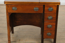 Load image into Gallery viewer, Vintage Drop-Leaf Sewing Machine Desk – Refinished &amp; Functional

