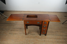 Load image into Gallery viewer, Vintage Drop-Leaf Sewing Machine Desk – Refinished &amp; Functional
