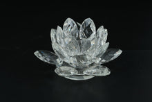 Load image into Gallery viewer, Godinger Shannon Crystal Lotus Candle Holders – Set of 2 in Original Box
