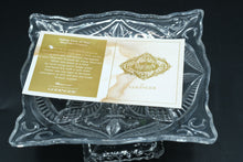 Load image into Gallery viewer, Shannon Crystal Pedestal Serving Dish, Square Cut Glass by Godinger, 7.25"
