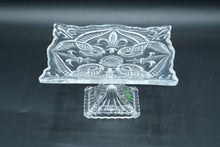 Load image into Gallery viewer, Shannon Crystal Pedestal Serving Dish, Square Cut Glass by Godinger, 7.25"
