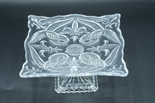 Load image into Gallery viewer, Shannon Crystal Pedestal Serving Dish, Square Cut Glass by Godinger, 7.25"
