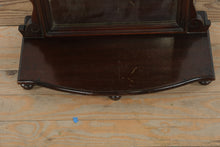 Load image into Gallery viewer, Mahogany Shaving Mirror with Sculpted Crest and Shelf Base
