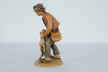 Load image into Gallery viewer, Vintage 1984 Oberammergau Germany Hand Carved Wood Shepherd Boy with Lamb Figurine
