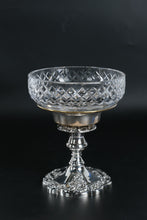 Load image into Gallery viewer, Cavan Cut Crystal Pedestal Bowl with Sheffield Silver Co Ornate Base
