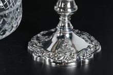 Load image into Gallery viewer, Cavan Cut Crystal Pedestal Bowl with Sheffield Silver Co Ornate Base
