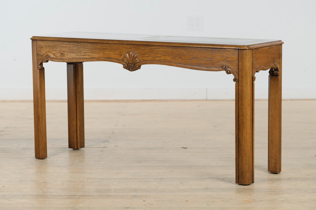 Shell Cliff Oak Console Table with Glass Panels – Craze Shell Cliff Oak Console Table with Glass Panels – Craze