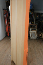 Load image into Gallery viewer, Coastal Sherbet Orange Corner Cabinet with Adjustable Shelving
