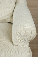 Load image into Gallery viewer, Sherrill Upholstered Armchair with Ottoman – Neutral Cream with Subtle Sheen
