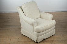 Load image into Gallery viewer, Sherrill Upholstered Armchair with Ottoman – Neutral Cream with Subtle Sheen
