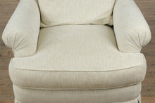Load image into Gallery viewer, Sherrill Upholstered Armchair with Ottoman – Neutral Cream with Subtle Sheen
