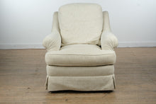 Load image into Gallery viewer, Sherrill Upholstered Armchair with Ottoman – Neutral Cream with Subtle Sheen

