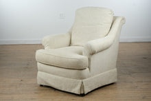 Load image into Gallery viewer, Sherrill Upholstered Armchair with Ottoman – Neutral Cream with Subtle Sheen
