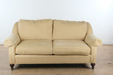 Load image into Gallery viewer, Sherrill Furniture Golden Wheat Upholstered Sofa Rolled Arm Couch
