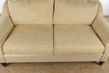 Load image into Gallery viewer, Sherrill Furniture Golden Wheat Upholstered Sofa Rolled Arm Couch
