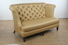 Load image into Gallery viewer, Sherrill Furniture High-Back Tufted Upholstered Sofa in Golden Herringbone
