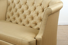 Load image into Gallery viewer, Sherrill Furniture High-Back Tufted Upholstered Sofa in Golden Herringbone

