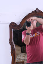 Load image into Gallery viewer, Vintage Chippendale Style Wall Mirror Mahogany Finish 18 5x33
