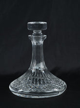 Load image into Gallery viewer, Vintage Ships Decanter Cut Crystal Round Crosshatch Base 9 Inch
