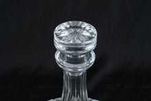 Load image into Gallery viewer, Vintage Ships Decanter Cut Crystal Round Crosshatch Base 9 Inch
