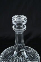 Load image into Gallery viewer, Vintage Ships Decanter Cut Crystal Round Crosshatch Base 9 Inch
