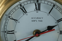 Load image into Gallery viewer, Brass Ship’s Time Wall Clock – Nautical Quartz Porthole-Style Clock – 8" Round
