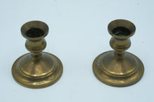 Load image into Gallery viewer, Vintage Brass Candlestick Holders Pair M Mark Traditional Taper Candle Holders

