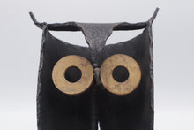 Load image into Gallery viewer, Vintage Folk Art Shovel Blade Owl Sculpture Brutalist Metal Rebar 10 Inch
