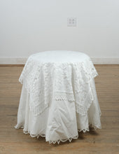 Load image into Gallery viewer, Skirted Accent Table with Lace Overlay
