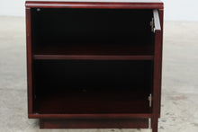 Load image into Gallery viewer, Rectangular Mahogany Finish Storage Cabinet and Open Bookshelf Side Table
