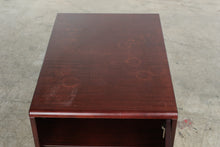 Load image into Gallery viewer, Rectangular Mahogany Finish Storage Cabinet and Open Bookshelf Side Table
