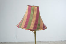 Load image into Gallery viewer, Vintage Oak Wood Floor Lamp Side Table Octagon Glass Top 55 Inch Traditional
