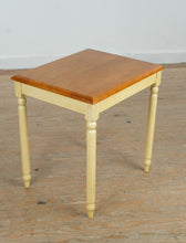 Load image into Gallery viewer, Two Tone Wood Accent Side Table with Turned Legs 22 Inch Height
