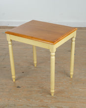 Load image into Gallery viewer, Two Tone Wood Accent Side Table with Turned Legs 22 Inch Height
