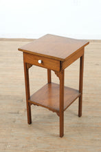 Load image into Gallery viewer, Simple Oak Side Table with Drawer and Lower Shelf
