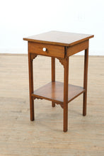 Load image into Gallery viewer, Simple Oak Side Table with Drawer and Lower Shelf
