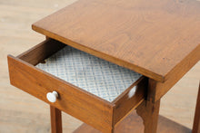 Load image into Gallery viewer, Simple Oak Side Table with Drawer and Lower Shelf
