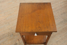 Load image into Gallery viewer, Simple Oak Side Table with Drawer and Lower Shelf
